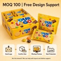 Bonbons aromatisés toutes catégories, emballage 2-en-1, solution tout-en-un pour l'emballage de bonbons durs/doux, sac en plastique avec boîte de présentation, logo UV