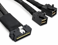 Câble adaptateur haute vitesse MCIO 8i Dual SFF-8643 PCIe Gen5, 74 broches, 236 broches, longueur 750 mm, âme en cuivre, indice de protection IP66, gaine en nylon pour