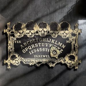 Planche spirituelle ronde en bois sculpté avec un motif de crâne d'aigle, décorations pour fête d'Halloween - Product Image 2