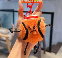 Porte-clés en peluche sur le thème du sport créatif pour voitures et sacs Accessoire de couple mignon pour les fans de tennis et de baseball