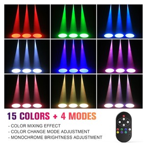 PKnight - Foco LED Pinspot de 20 W, IP65, DMX512/FB4, Activación por Sonido, Aleación de Aluminio, <span class=keywords><strong>Luz</strong></span> Blanca Cálida, para Escenarios y Eventos de Boda - Product Image 2