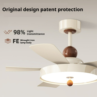 52 pouces moderne intelligent chambre ventilateur de plafond lumière LED pour haut-parleur Bluetooth 6 vitesses télécommande BLDC moteur ABS fer corps