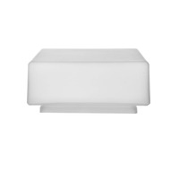 Abat-jour carré en verre givré blanc opale mat, vente en gros, couvercle de remplacement moderne pour luminaire de plafond