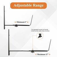 Supports de jardinière réglables en fer pour balustrade de terrasse, installation sans perçage sur fenêtre, durables pour le jardin