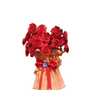 Décoration de bouquet de roses géantes romantiques, <span class=keywords><strong>fleurs</strong></span> artificielles en EVA, aménagement paysager grand format, configuration Instagrammable - Product Image 5