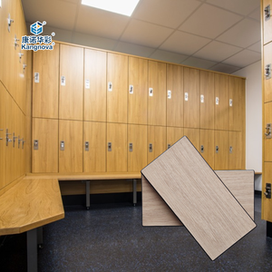 Kangnova Commercial <strong>Woodgrain</strong> HPL Locker-Fire Heat Resistant Waterproof 3 Compartment <strong>Wall</strong>/Partition Mount Minimalist Design - Product Image 6