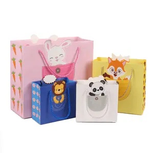 핸드백 만화 선물 가방 애니메이션 창의력 동물 애니메이션 종이 가방 쇼핑백 도매