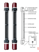 Alarme de barrière solaire extérieure à 2/4 faisceaux, détection d'intrusion, portée 10m/20m, capteur infrarouge sans fil 433MHz