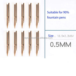 Văn phòng phẩm văn phòng phẩm cung cấp văn bản phụ kiện 18.5 0.38 0.5 0.8 <span class=keywords><strong>tip</strong></span> xi lanh Nib Vàng thư pháp Nib đài phun nước bút nibs - Product Image 3