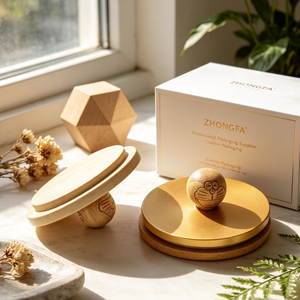 Tapa de bambú y madera personalizada de fábrica con sello de silicona para frascos de vidrio, empaque de fragancias para el hogar y grabado de logotipo. - Product Image 2