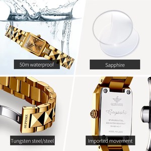 Envío Directo OUPINKE 3246 Reloj de Cuarzo para Mujer 50M Resistente al Agua Relojes de Acero de Tungsteno y Zafiro para Mujer Regalos Originales - Product Image 4
