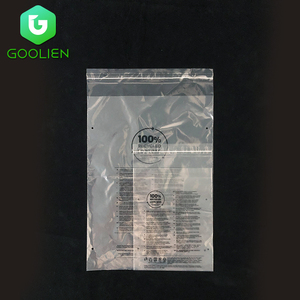 Custom logo packaging poly bag with suffocation warning transparent bag recycled plastic bag