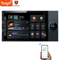 Amplificateur audio intelligent mural 2 zones de 10 pouces avec télécommande via l'application Tuya, récepteurs intelligents avec bouton et passerelle Zigbee