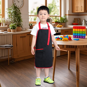 <span class=keywords><strong>Delantal</strong></span> de cocina sin mangas ajustable de poliéster duradero y elegante para niños, el mejor amigo para pequeños chefs, uso diario - Product Image 1