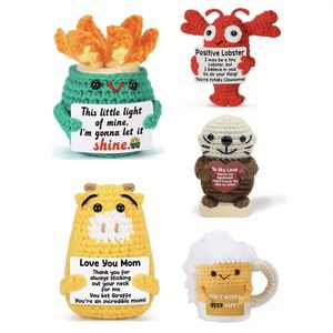 Jouet au crochet fait main sur mesure, cadeau d'anniversaire créatif, poupée animale au crochet en forme de pomme de terre, concombre, beignet, décoration - Product Image 5