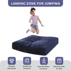 Crash Pad sensoriel avec blocs de mousse pour enfants autistes, tissu doux et housse lavable, idéal pour les enfants pour sauter, jouer ou se détendre - Product Image 3