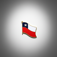 GREPAS GIFTS Épinglette drapeau du Chili de 1 pouce, épinglette patriotique pour chapeau, épinglette de pays du monde
