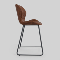 Chaise de bar JOHOOFURNITURE en cuir PU marron, design diamant, ergonomique et réglable, fabriquée en Chine, Taburesi Bar Taburesi Bar Counter