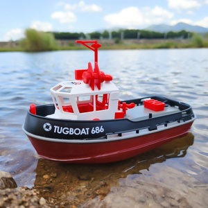 SJY-TX686 Mini Bateau de Simulation de Remorqueur à Grande Vitesse 8km/h, Échelle 1/72, Fuselage Anti-collision, 18min d'Autonomie, avec Batteries - Product Image 4