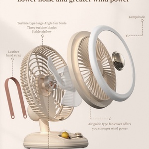 2024 High-Speed Electric <b>Folding</b> Stand Desk Fan With Night Light Adjustable Speed <b>Table</b> Cooling Light for Studying - Product Image 4
