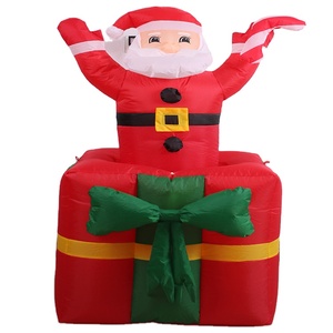 Горячая Распродажа 1,2 м вращающийся дымоход Санта Надувное Рождественское украшение для отеля - Product Image 1
