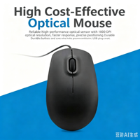 Mouse Kabel Murah Grosir Pabrik, Kompatibel dengan Desktop dan Laptop, Mouse USB Berkabel untuk Kantor dan Gaming.