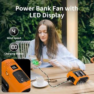 Socool 14500mAh Portable Mini Waist <b>Clip</b>-on Fan Multi-Function Quiet Cooling with Sos LED <b>Light</b> USB Car Application - Product Image 6