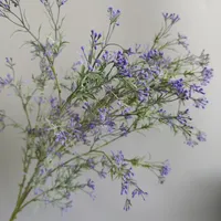 Faux 5vorken Selderij Fruit Gypsophila Kunstbloemen Bruiloft Decor Feest Bloemstuk Boeket Woonaccessoires
