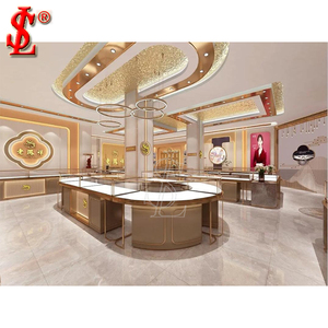 Vitrine à bijoux en verre haut <span class=keywords><strong>de</strong></span> gamme personnalisée avec éclairage LED, <span class=keywords><strong>tour</strong></span> rotative automatique, comptoir d'exposition, éclairage LED pour vitrines à bijoux - Product Image 2