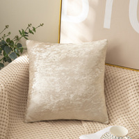 Nouveaux tissus de maison doux luxe taies d'oreiller arrière couleur unie 45*45 CM canapé glace velours housses de coussin