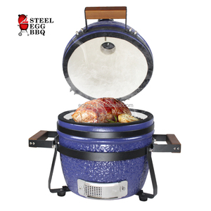 Parrilla Kamado Redonda Azul SEB de 13 Pulgadas, Parrilla Kamado Grande, Barbacoa, <span class=keywords><strong>Asador</strong></span> de Cerámica para Exteriores - Product Image 1