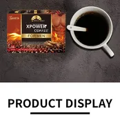 Café noir instantané biologique à base de plantes, sans sucre et caféiné, pour hommes, OEM/ODM, booste l'énergie et la résistance, puissance masculine de qualité supérieure