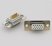 Connecteur D-SUB à broches pour voiture Db DB 9 15 25 37 2/3 Row Weldering Wire Socket Solid Terminal Gold-plated