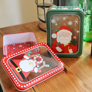 Sáng Tạo In Giáng Sinh Hình Chữ Nhật Hộp Thiếc Cho Sô Cô La Và Kẹo <span class=keywords><strong>M</strong></span>ón Quà Thực Phẩ<span class=keywords><strong>m</strong></span> Bao Bì - Product Image 4