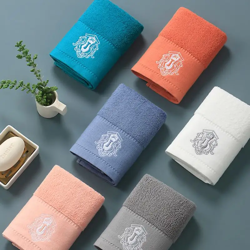 Best selling in America Ultra Soft Absorbent High Quality Hotel luxury 100% Gift Cotton Towels Customized Logo towel