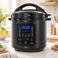 Panci Masak Multifungsi Pintar 6L 1000W, Slow Cooker, Peralatan Dapur Rumah Tangga, Panci Tekan Listrik Digital