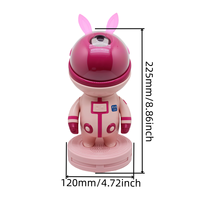 Projecteur Galaxie Rose Néon en Forme de Lune, Lampe de Projection Ciel Étoilé Nébuleuse, Alimenté par Piles pour Décoration de Chambre d'Enfant