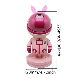 Proyector de Galaxia LED Rosa con Diseño de Conejo Astronauta, Lámpara de Proyección de Nebulosa y Cielo Estrellado para Decoración de Dormitorios Infantiles - Product Image 4