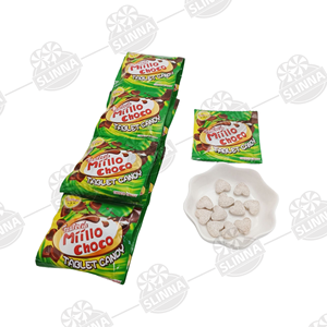 Bonbons en gros <span class=keywords><strong>Millo</strong></span> Choco en forme de cœur, halal, saveur chocolat, sachet de bonbons pressés, emballage en vrac - Product Image 5