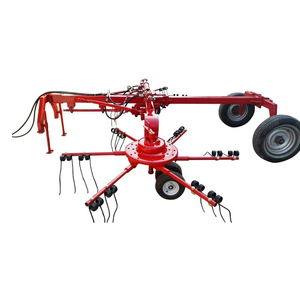 Râteau à foin rotatif <span class=keywords><strong>double</strong></span> entraîné par prise de force de tracteur agricole, prix d'usine, haute qualité, fixation trois points, moteur haute productivité - Product Image 6