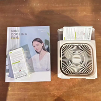 Mini ventilateur portable à trois vitesses, refroidisseur d'air personnel, humidificateur, alimenté par USB/batterie, ventilateur de table de bureau