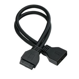 Cable de extensión USB 3.0 de 20 pines para placa base, de 19 a 20 pines, macho a hembra, cable de datos de expansión para panel de chasis - Product Image 1