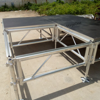 Système de scène en aluminium portable, hauteur réglable, antidérapant, imperméable pour concerts, festivals, événements d'entreprise