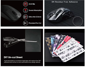 เทปจับหนูยางกันเหงื่อตัดยางกันเหงื่อสติกเกอร์จับหนูแบบ DIY สำหรับ Logitech G Pro x superlight G502ไร้สาย G304 - Product Image 3