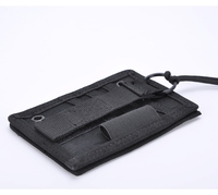 Étui tactique en nylon imperméable réglable avec fermeture auto-agrippante, porte-badge et organisateur de portefeuille spécial