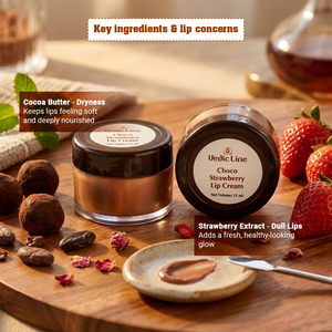Vedicline Choco Strawberry Flavored <b>Lip</b> Cream Hydrating <b>Lip</b> Balm with Natural Ingredients for Soft Pink Plump <b>Lips</b> Daily Care - Product Image 3