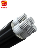 Câble d'alimentation YJLV standard national 3-5 conducteurs basse tension 0,6/1KV PVC aluminium ignifuge pour usage industriel et construction
