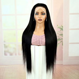 FH Factory Sale Straight <b>Wigs</b> 13x4 Lace Frontal Human Hair <b>Wigs</b> Detachable Band 180% Density Vietnamese Natural Human Hair - Product Image 1