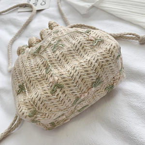 Nuevo Bolso Tejido 2026 para Mujer, de Moda, con Cordón Versátil, Tipo Cubo, de Hombro Único y Bandolera, de Paja - Product Image 4