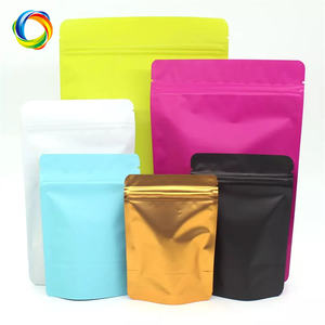 Sacs d'emballage en plastique en aluminium mat <span class=keywords><strong>de</strong></span> différentes tailles, qualité alimentaire, thermosoudés, debout, avec fermeture éclair - Product Image 1